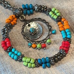 Chicos Vintage Boho Colorful Necklace